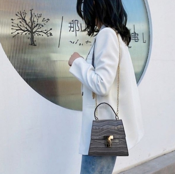 Gray Croc Purse - Picture 3 of 3